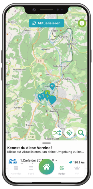 Die Shuffle-Funktion in der Vereinsticket App