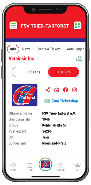 In App Seite FSV Tarforst