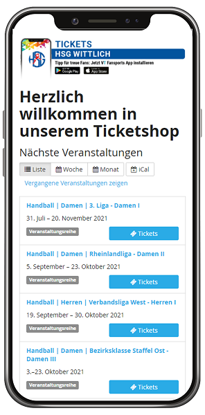 Ticketshop der HSG Wittlich