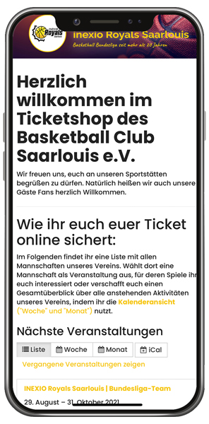 Ticketshop der Saarlouis Royals