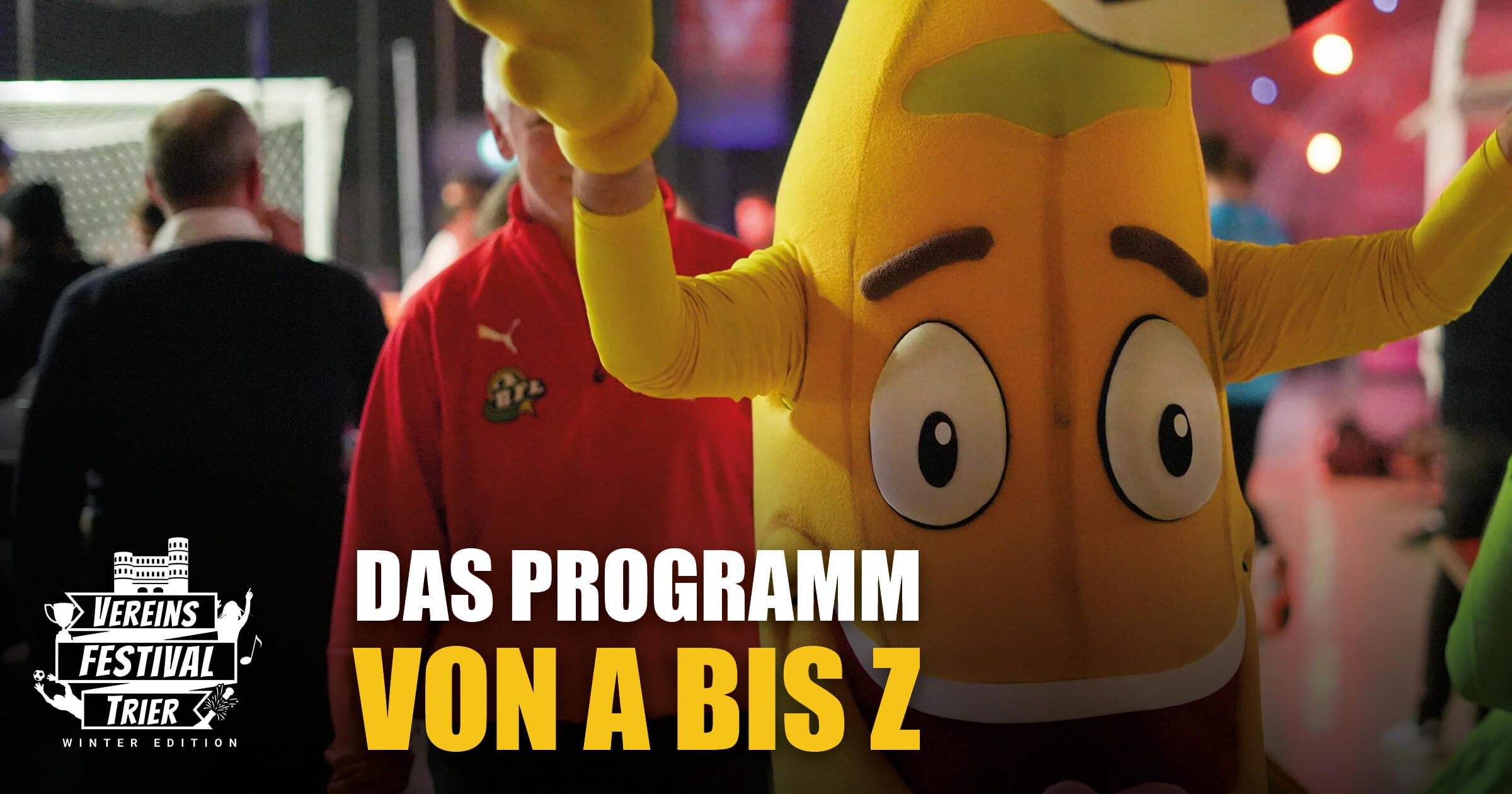 Bananenflanken Maskottchen bei Vereinsfestival in Trier