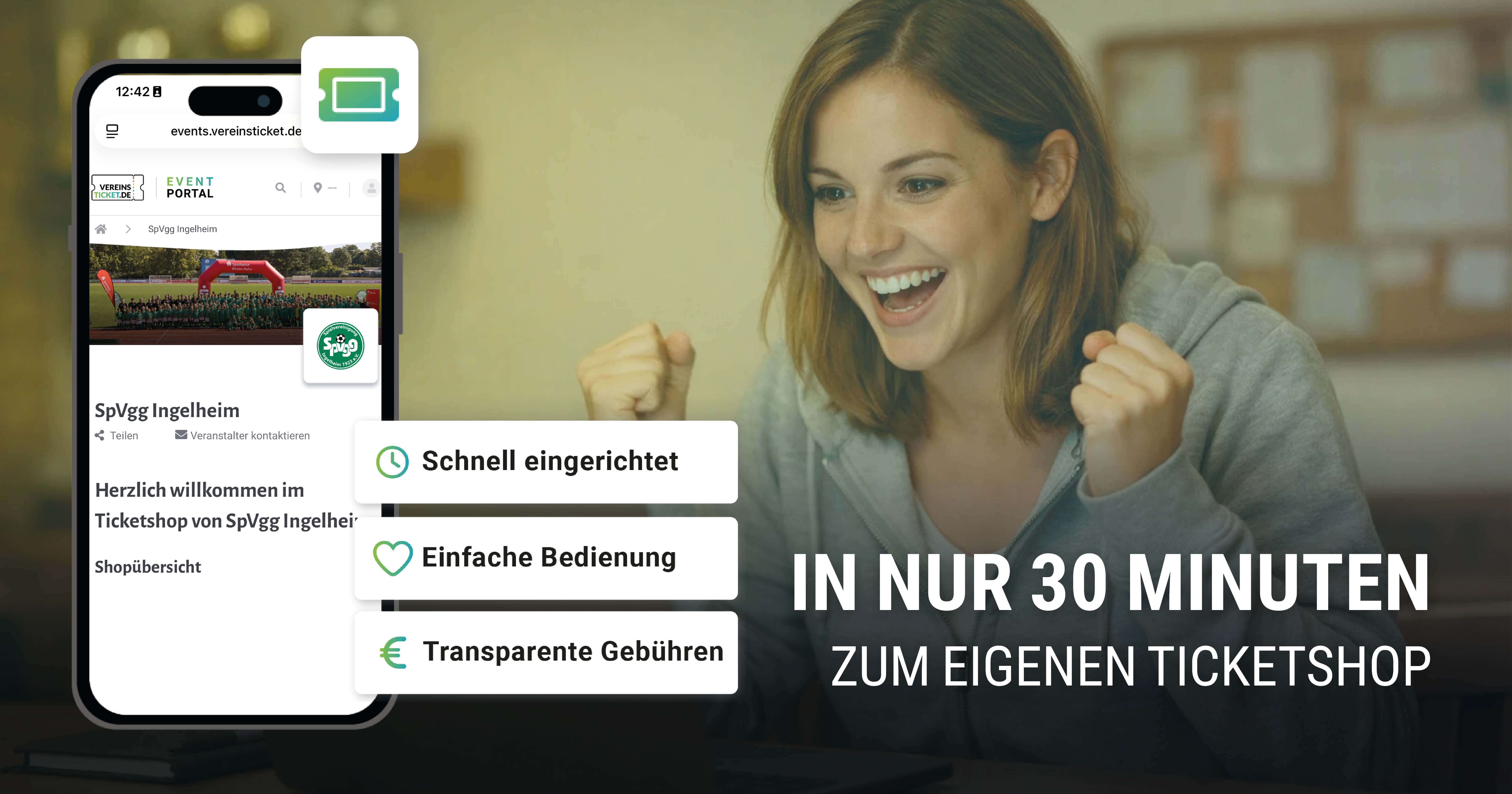Handyscreen mit Ticketshop