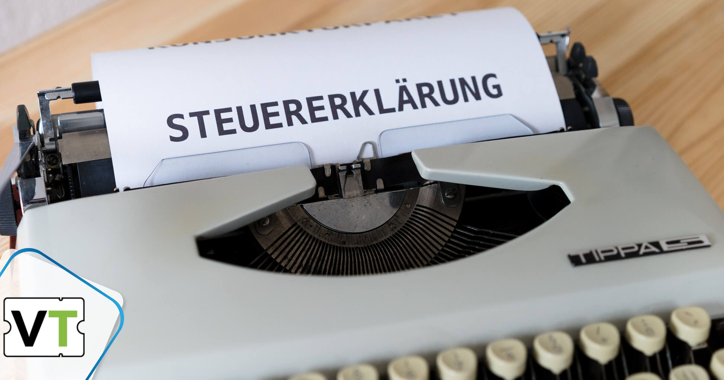 Steuererklärung in Schreibmaschine
