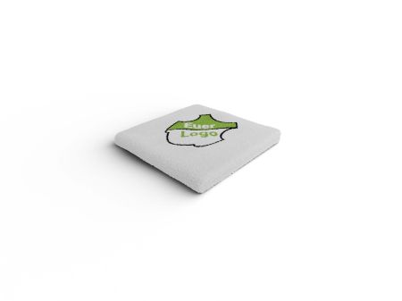 Handtuch mit generischem Beispiellogo mit der Aufschrift "Euer Logo"