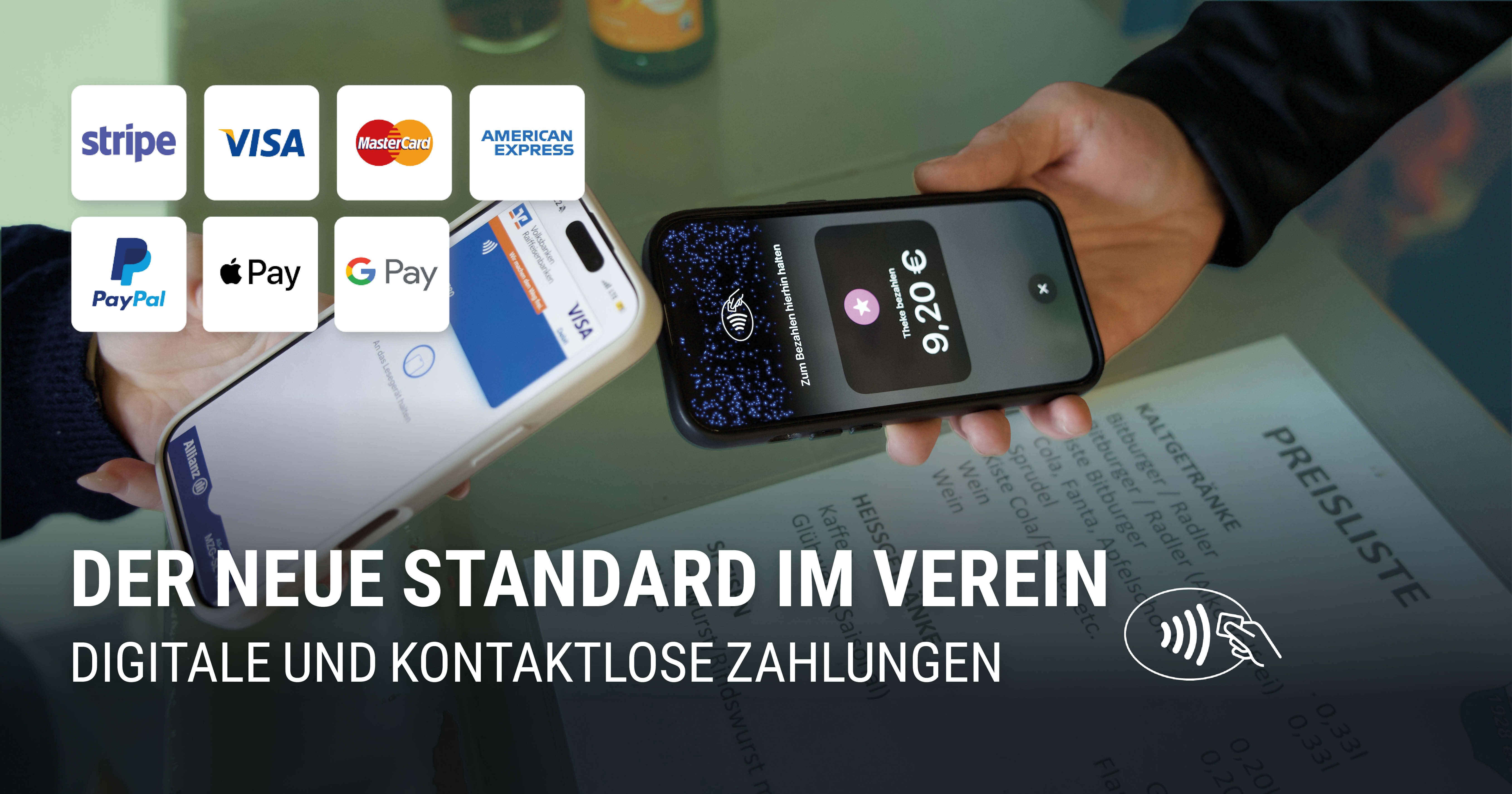 Digitale Zahlung von Handy zu Handy