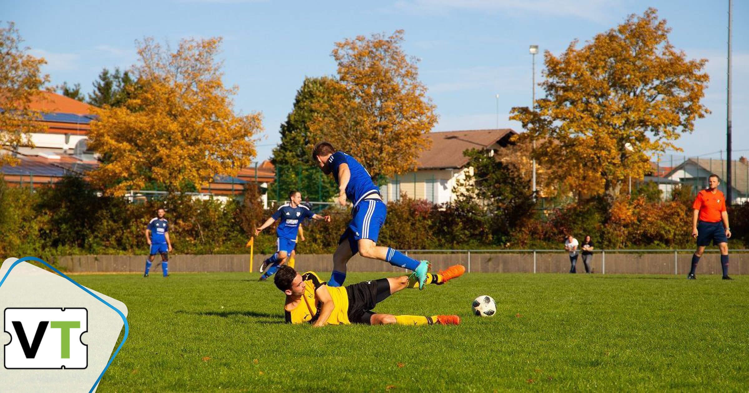 Amateurfussballer beim Spiel