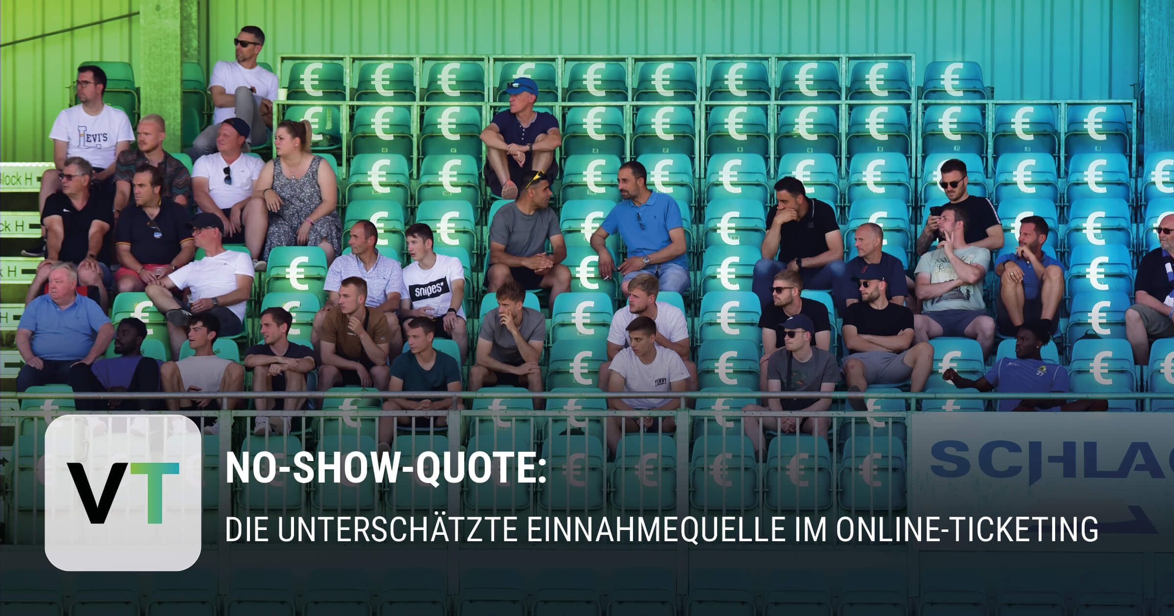 Halb volle Tribüne mit Eurozeichen auf leeren Plätzen