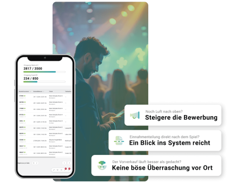 Menschenmenge bei Veranstaltung in einem Stadion 