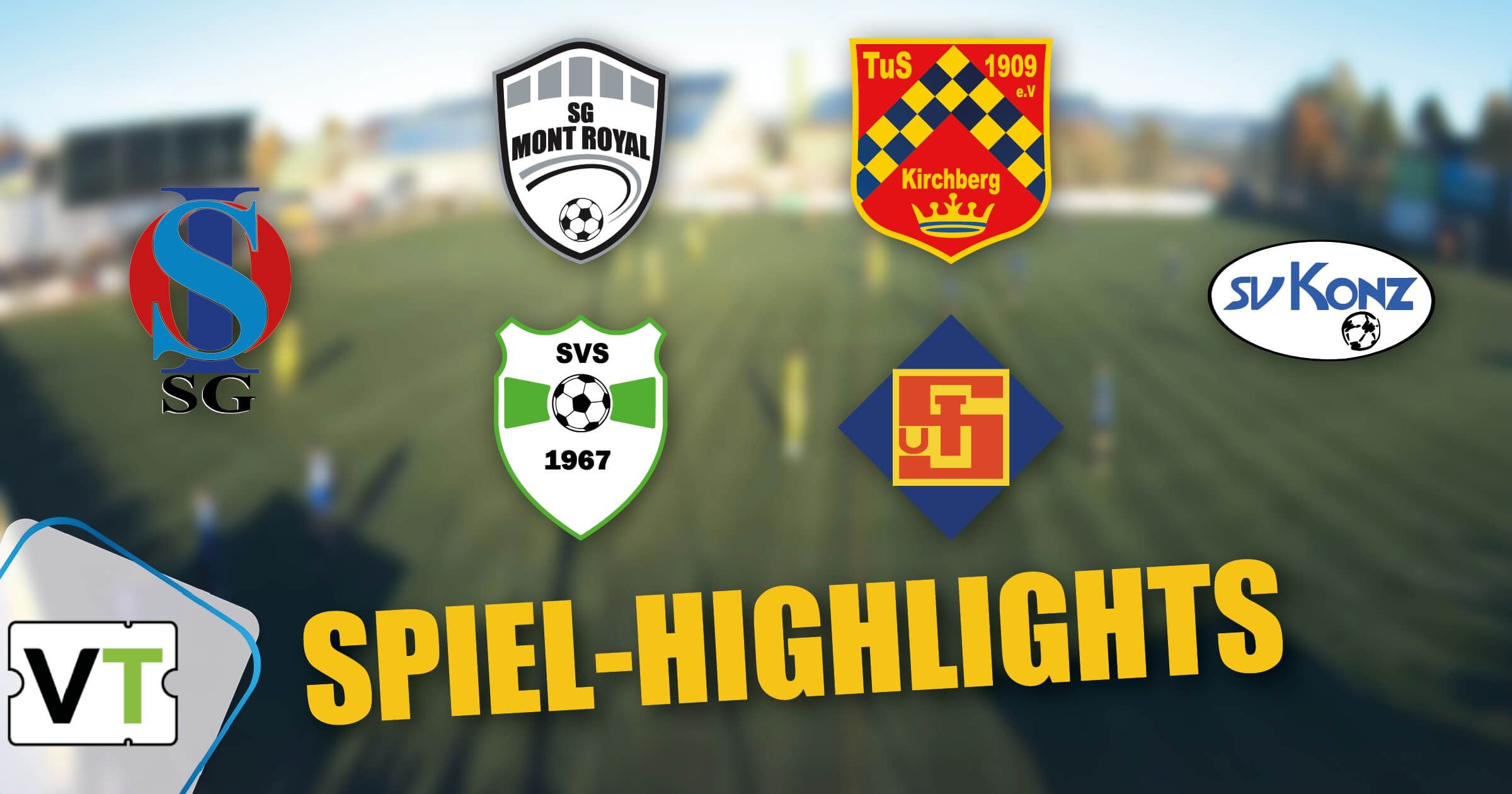Logos von SV Konz, TuS Koblenz, SV Schleid, SG Saartal, TuS Kirchberg und SG Mont Royal Enkirch