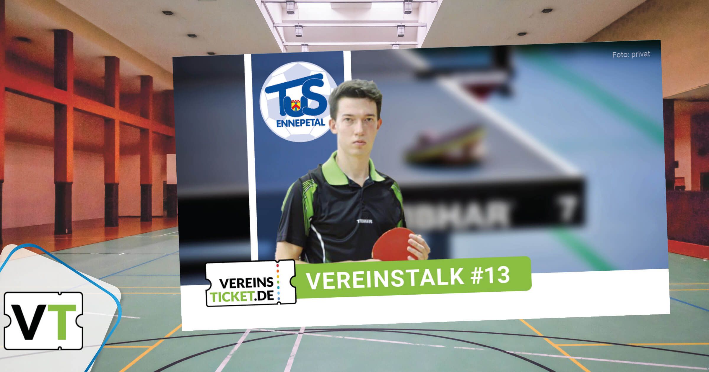 Tischtennisspieler Sean Gouttrin forscht zum Einfluss von Sportstätten auf Vereine