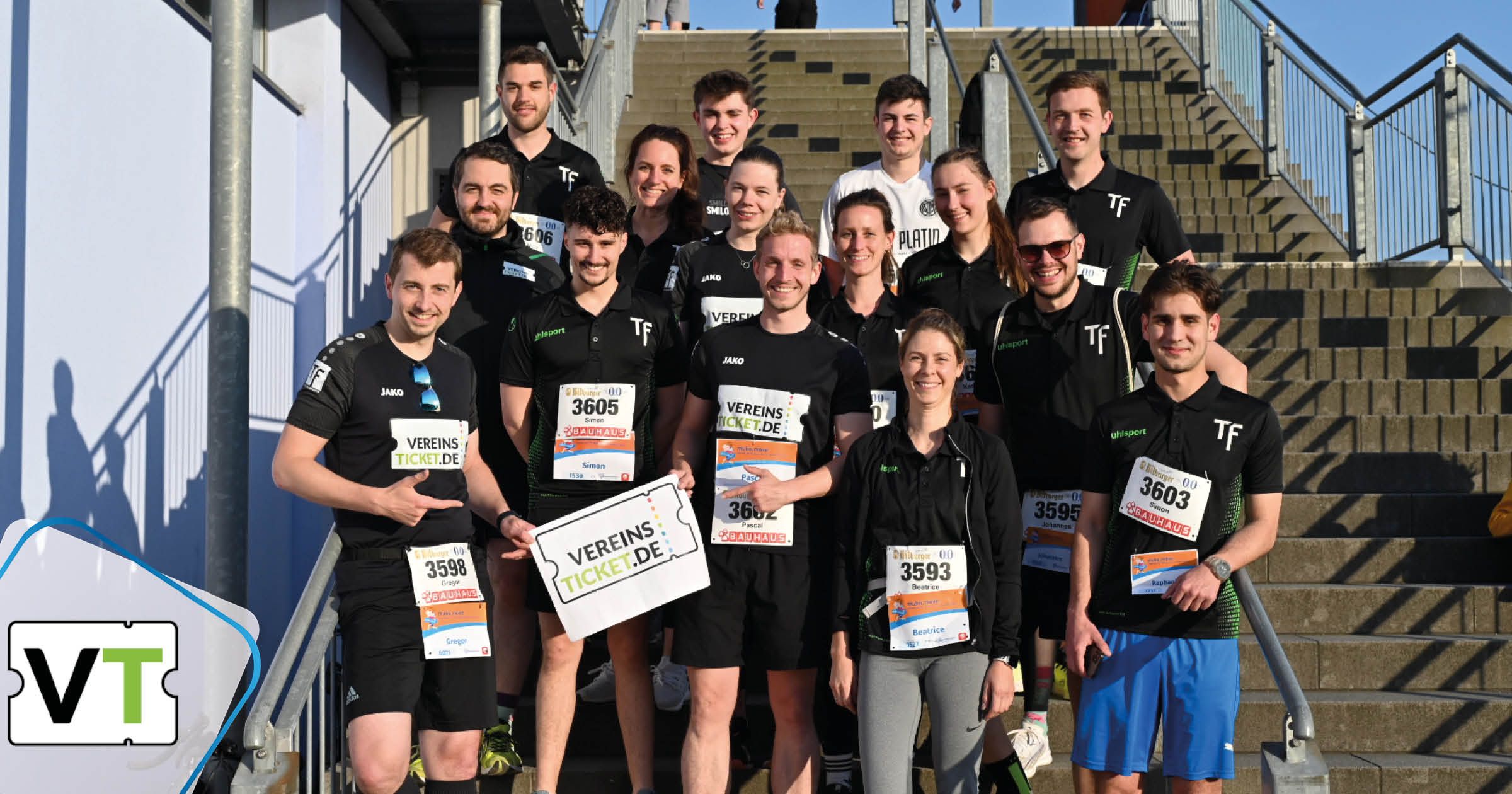 Vereinsticket Team vor dem Start des Trierer Firmenlaufs