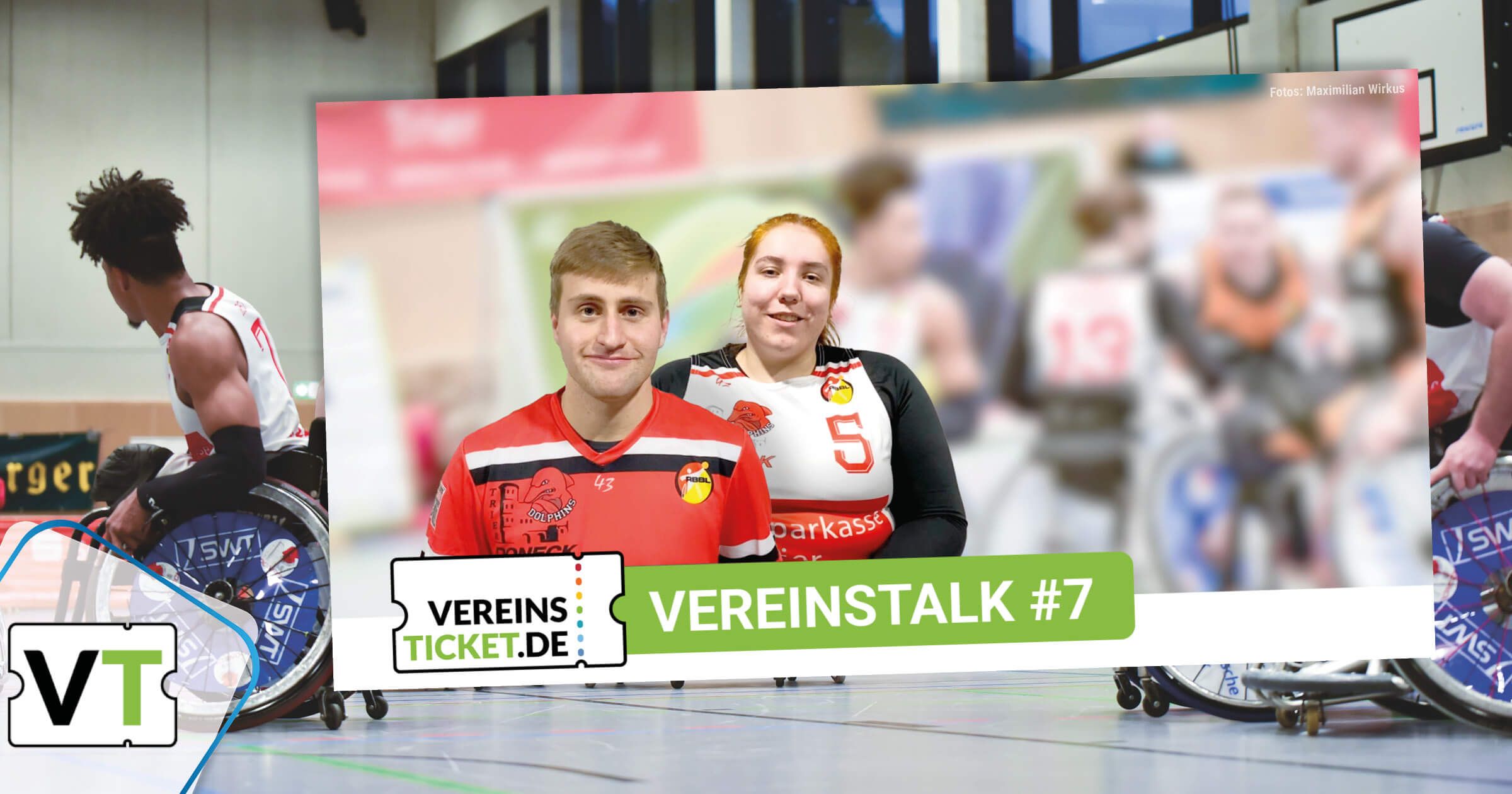 Rollstuhlbasketball-Bundesliga-SpielerInnen Kim Zettlitz und Corin Depping von den Doneck Dolphins Trier
