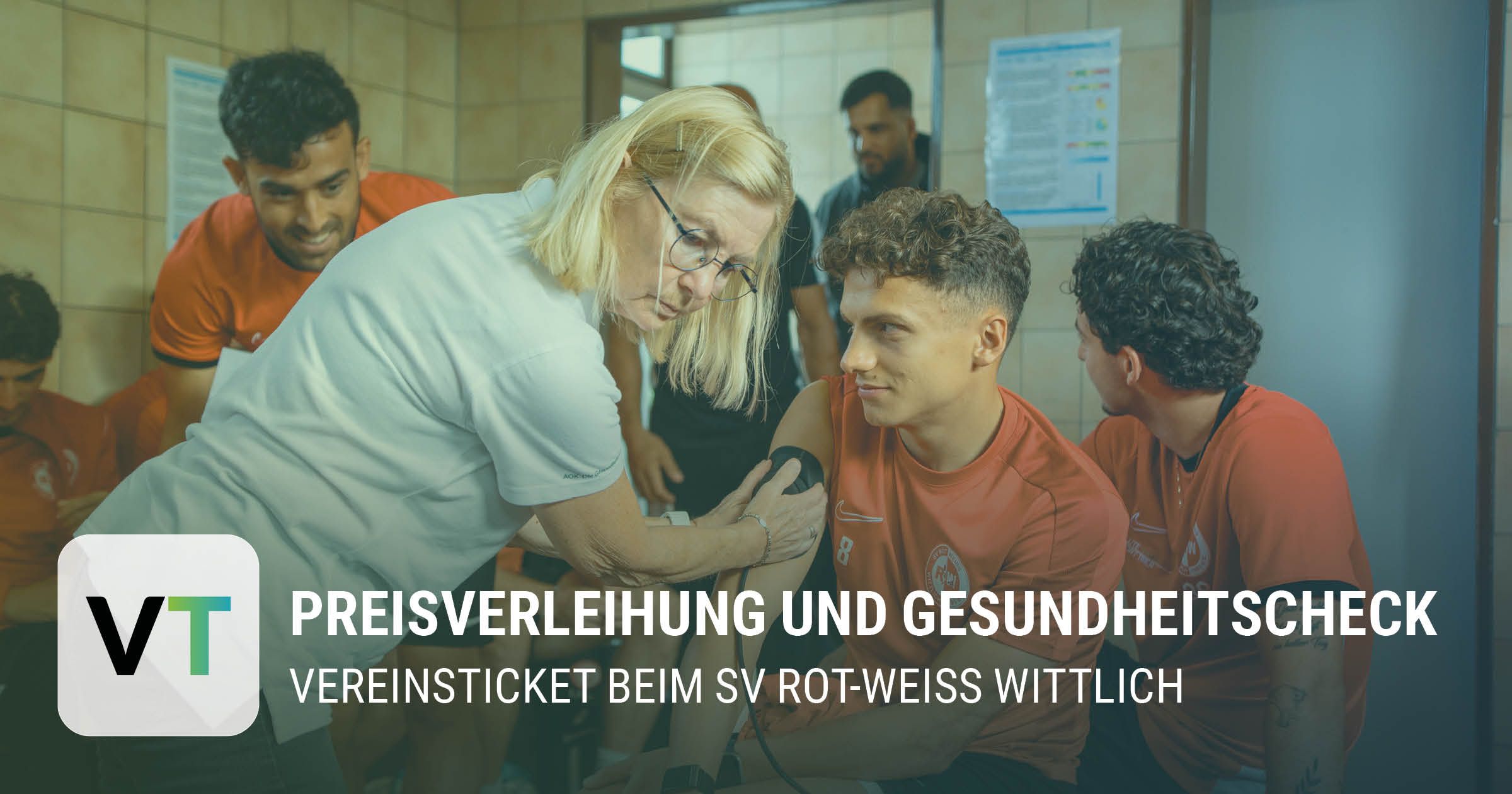 Fußballer beim Gesundheitscheck