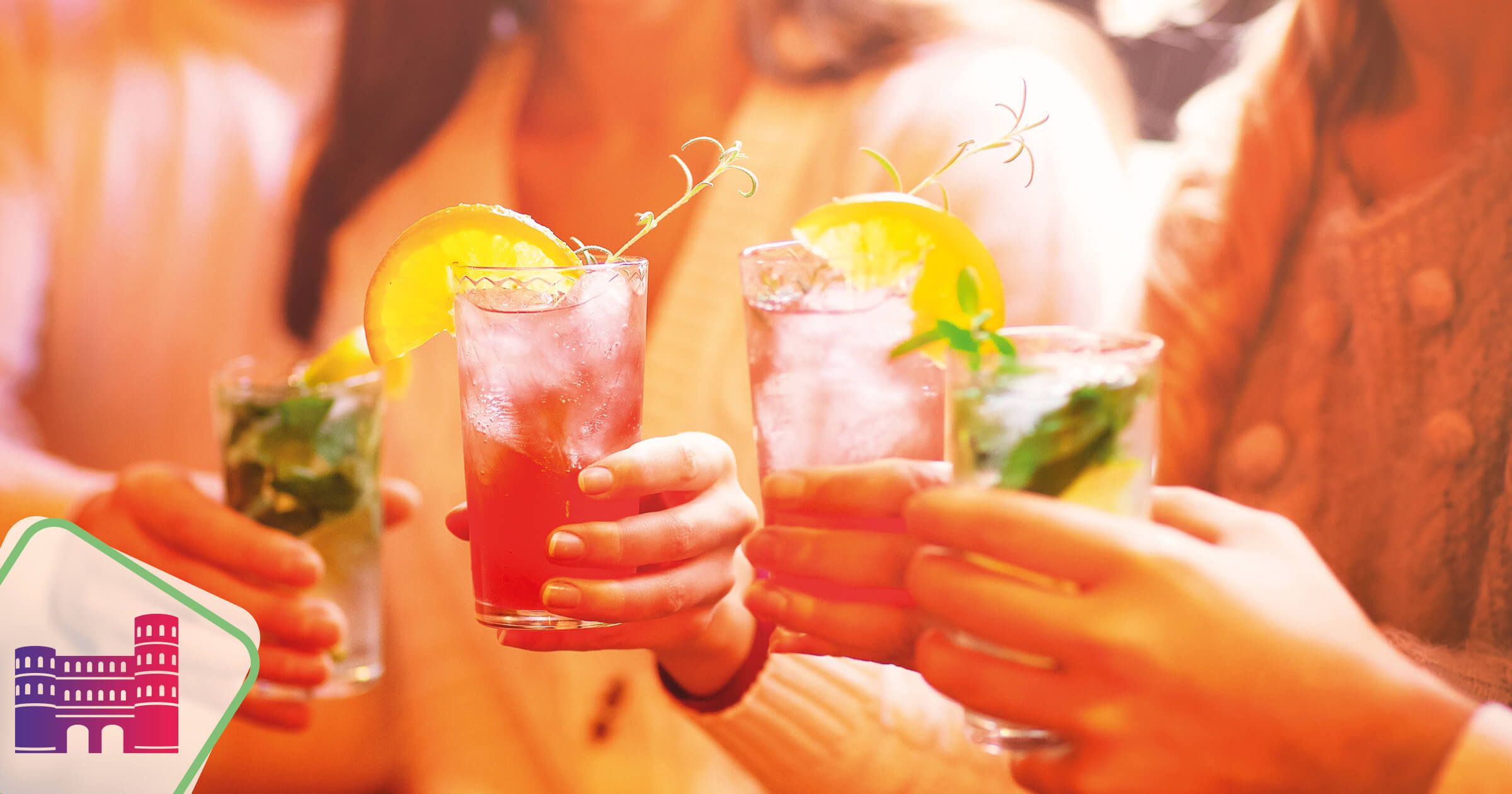 Anstoßen in Happy Hour bei Elfmeterschießen Festival Trier