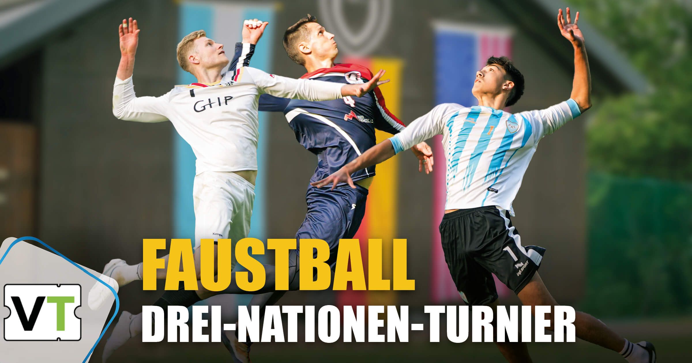 Header Dei-Nationen-Faustball-Turnier in Hilchenbach