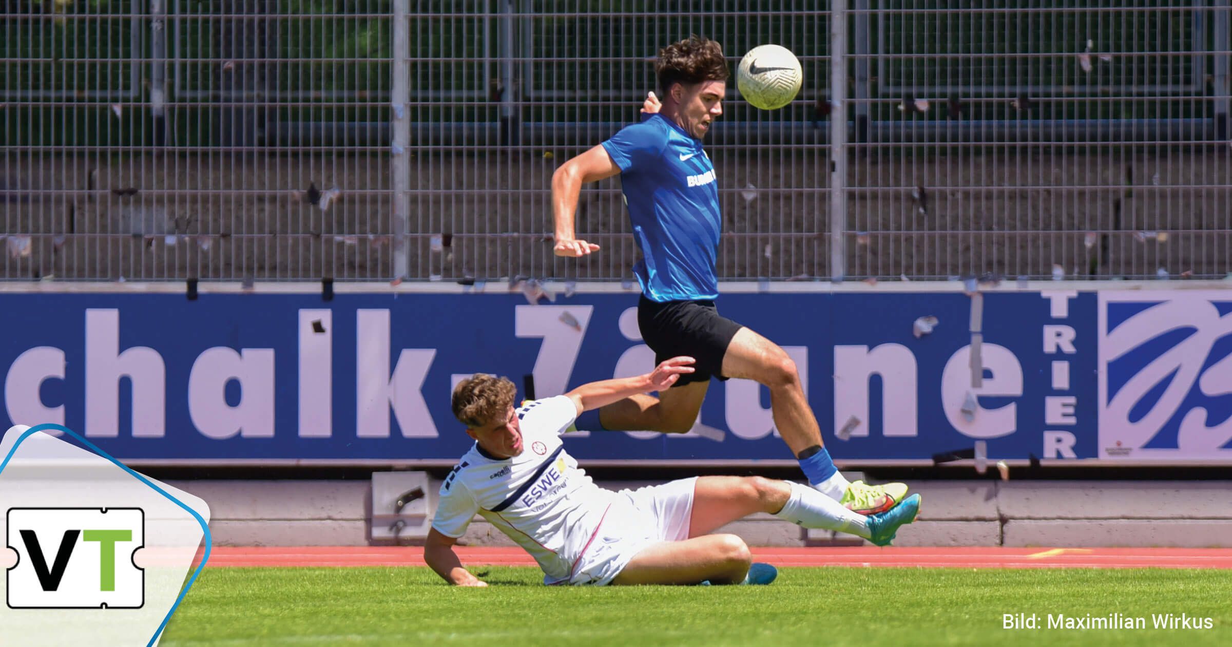 Szene aus Relegationsspiel Eintracht Trier gegen Wehen Wiesbaden U19
