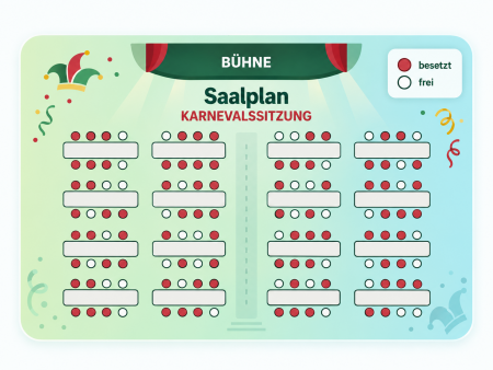 Sitzplan von Karnevalssitzung