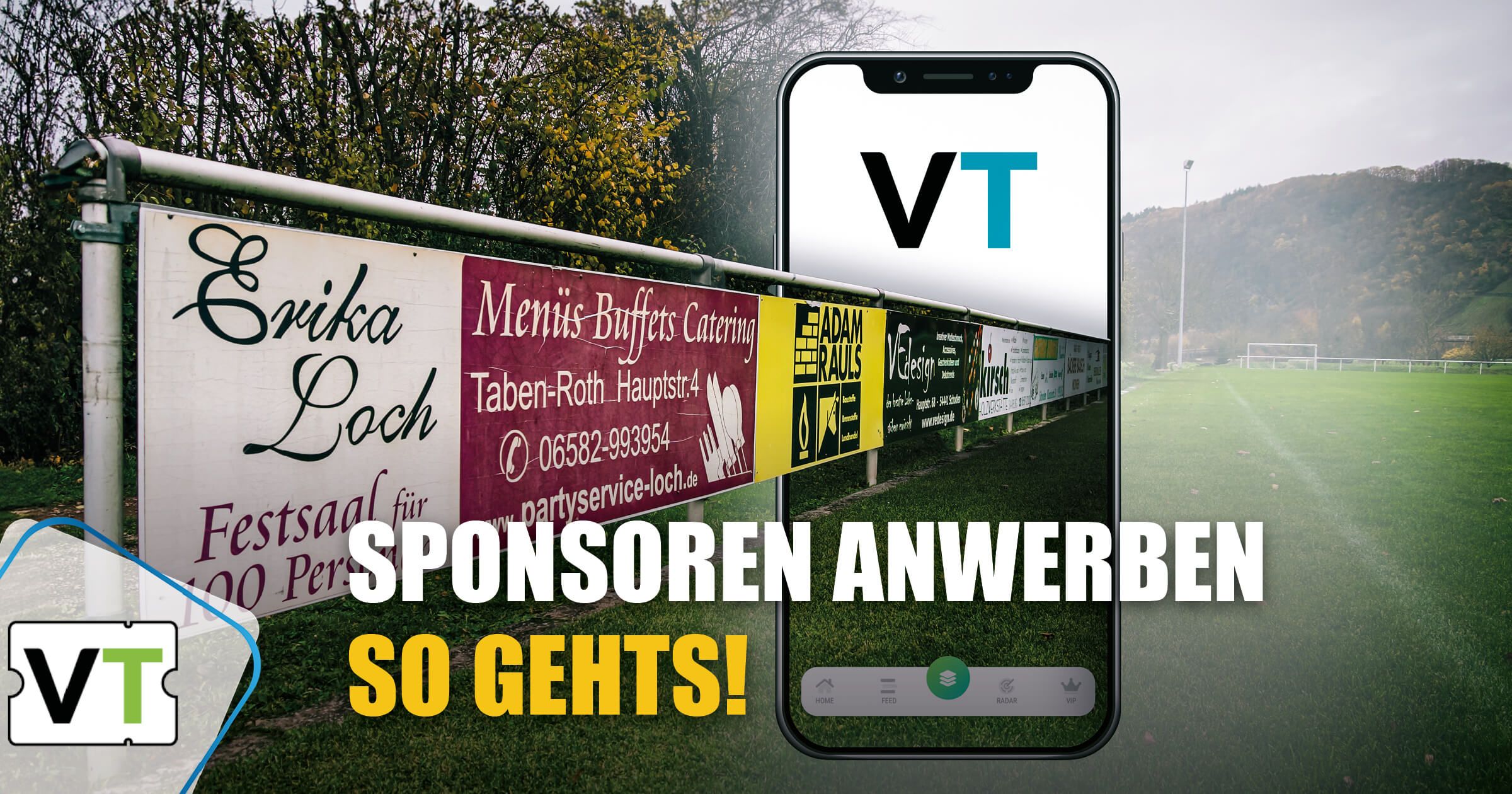 Header kreative Sponsoringideen für Amateursportvereine